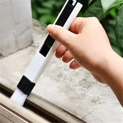 CleanSweep Polished Window Track & Keyboard Brush- Nook & Cranny Dust Shovel for Effortless Cleaning
