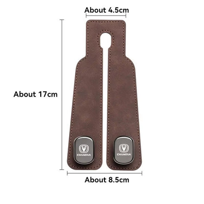 Luxury Suede Double Hook Organizer – Premium Rear Seat Backrest Hook for Changan CS Series & Eado